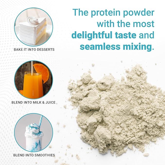 Unflavored Protein Powder - New Formula - Lactose-Free, Gluten-Free, & Non-GMO Whey Isolate Supplement Shake (3rd Generation, 30 Servings)