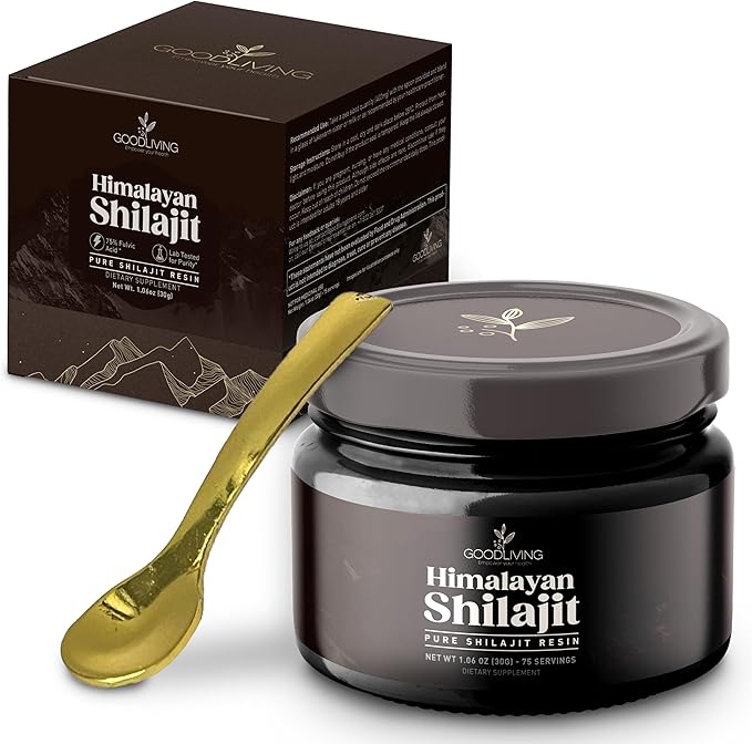 Shilajit Resin – Pure Himalayan Shilajit for Energy, Strength & Immune Support - 85+ Minerals, 75% Fulvic Acid - High Potency, Lab-Tested Pure Shilajit Supplement for Men & Women (30g)