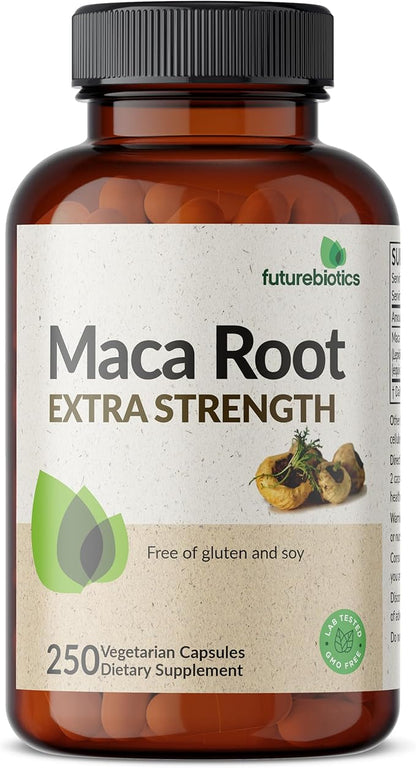 Futurebiotics Maca Root Extra Strength 4000 MG Supports Energy, Stamina & Reproductive Health, Non-GMO, 250 Vegetarian Capsules