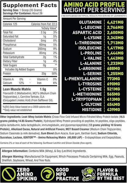 Musclesport Lean Whey Revolution™ Protein Powder - Whey Protein Isolate - Low Calorie, Low Carb, Low Fat, Incredible Flavors - 25g Protein per Scoop (2lb, Italian Rainbow Cookie)