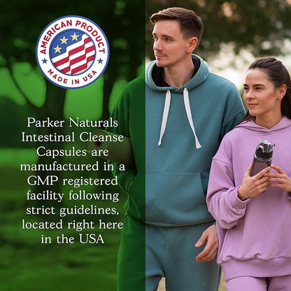 Intestinal Cleanse for Adults, Extra Strength Intestine Cleanser and Detox with Black Walnut Hull, Wormwood, and Echinacea, 60 Daily Cleanse Capsules