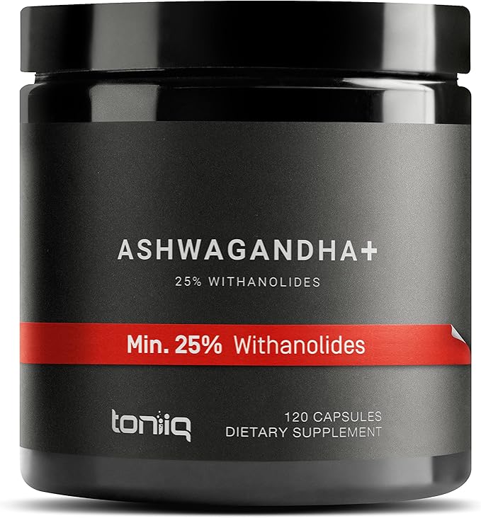 Toniiq 52,000mg 40x Concentrated Extract - 25% Withanolides - Ultra High Strength Ashwagandha Capsules - Wild Harvested in India - Highly Concentrated and Bioavailable Supplement- 120 Veggie Capsules