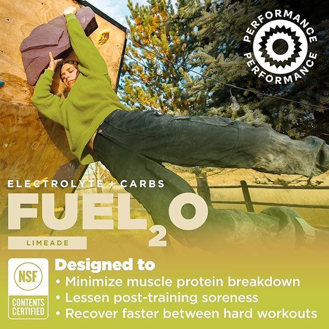 Gnarly Nutrition Fuel20 Electrolyte Powder - Fuel 2O Endurance Nutrition, NSF Sport Certified, Electrolyte Solution, Fuel, Replenishment, and Recovery - Limeade, 25.57Oz