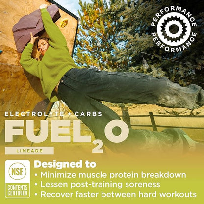 Gnarly Nutrition Fuel20 Electrolyte Powder - Fuel 2O Endurance Nutrition, NSF Sport Certified, Electrolyte Solution, Fuel, Replenishment, and Recovery - Limeade, 25.57Oz