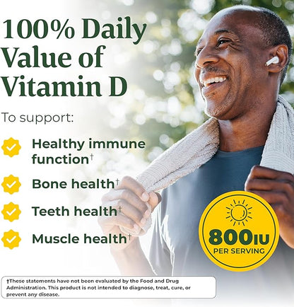 MegaFood Magnesium + Vitamin D3 Magnesium Complex with Magnesium Glycinate Magnesium Citrate & Magnesium Malate Vitamin D for Immune & Bone Support Vegetarian - 60 Capsules, 30 Servings (2 Pack)