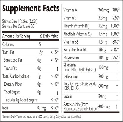 Multivitamins, Capsule, 30 Day Supply, Omega-3 DHA, Lutein, Astaxanthin, Milk Thistle, Theanine