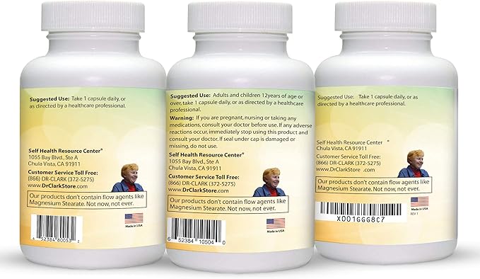 Dr. Clark Store Intestine Support & Cleanse Kit - with Freeze-Dried Green Black Walnut Hulls, Wormwood, and Cloves-Helps Maintain Optimum Intestinal Function - Vegetarian Capsules