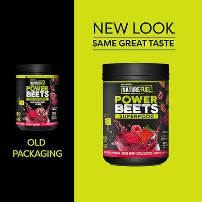 Nature Fuel Power Beets Powder, Delicious Mixed Berry, Concentrated Superfood Supplement, Supports Circulation, Natural Energy & Stamina, Non-GMO, 60 Servings (Packaging May Vary)