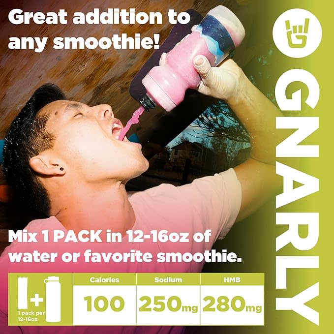 Gnarly Nutrition Fuel2O Electrolyte Powder Packs - Fuel 2O Endurance Nutrition, Electrolyte Solution, Fuel, Replenishment, and Recovery - Limeade, 10-Pack