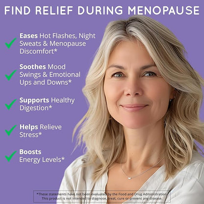 Menopause Support – DIM Supplement + Probiotics | Estrogen Supplement for Women | Dong Quai for Menopause Relief | Hormone Balance for Women | Hot Flashes, Mood Swings, & Night Sweats - Vegan, 60ct