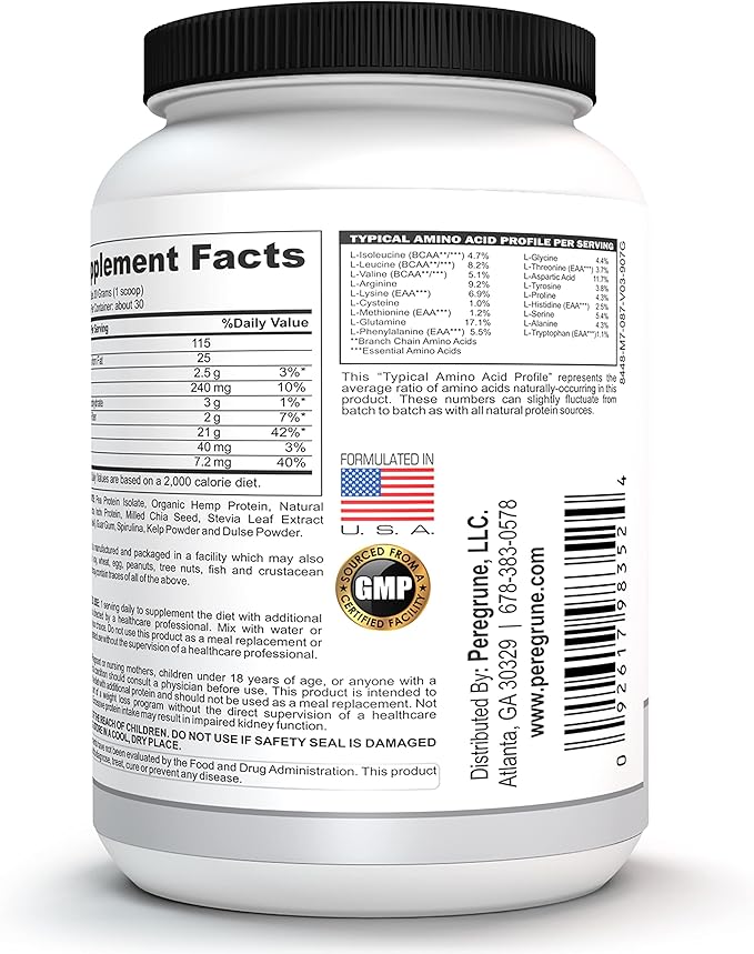 Runner Protein (Vanilla) – Plant-Based Protein Powder for Drinks & Shakes – 21g Protein with 9 Essential Amino Acids - Post-Running Workout – GMP Certified Running Supplement - 30 Servings