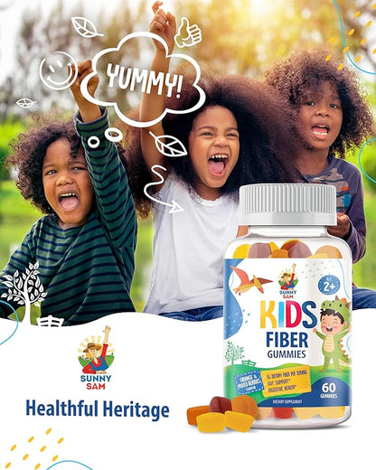 SUNNY SAM Fiber Gummies for Kids & Adults - Fiber Chewable Gummy for Enhanced Immunity, Optimal Overall Well-Being