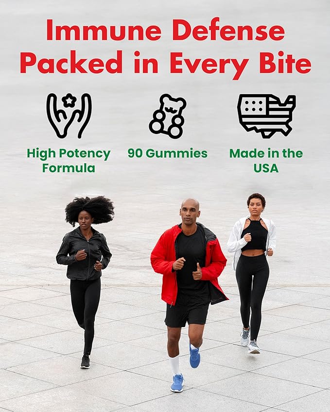 Multivitamin for Women & Men – High Potency, Vegetarian Immune Support Supplement with Vitamin D, Vitamin C, Iodine & Zinc – Multivitamin Gummies for Adults, 90 Count