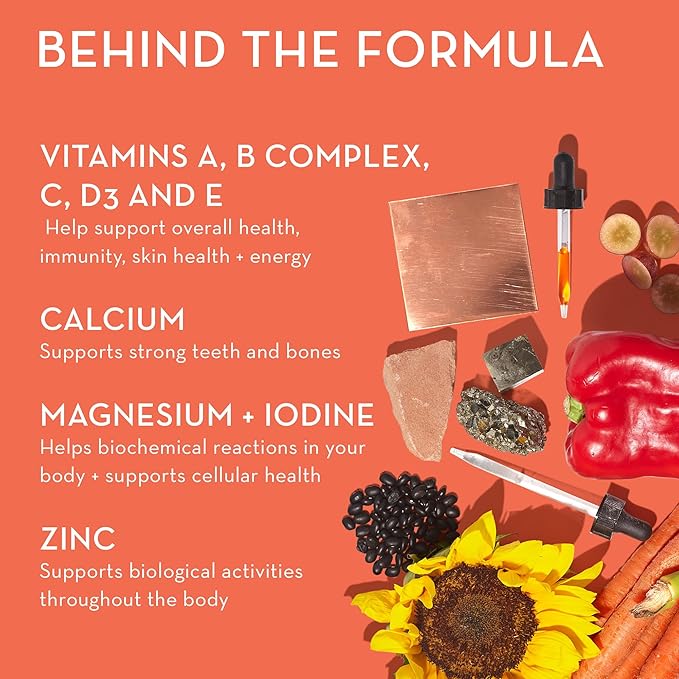 HUM Base Control -Iron Free,Daily Women's Minerals with B Complex, Vitamin C, 22 Micro-Nutrients to Support Postmenopausal Women - Non-GMO, Soy-Free, Gluten-Free (30-Count)