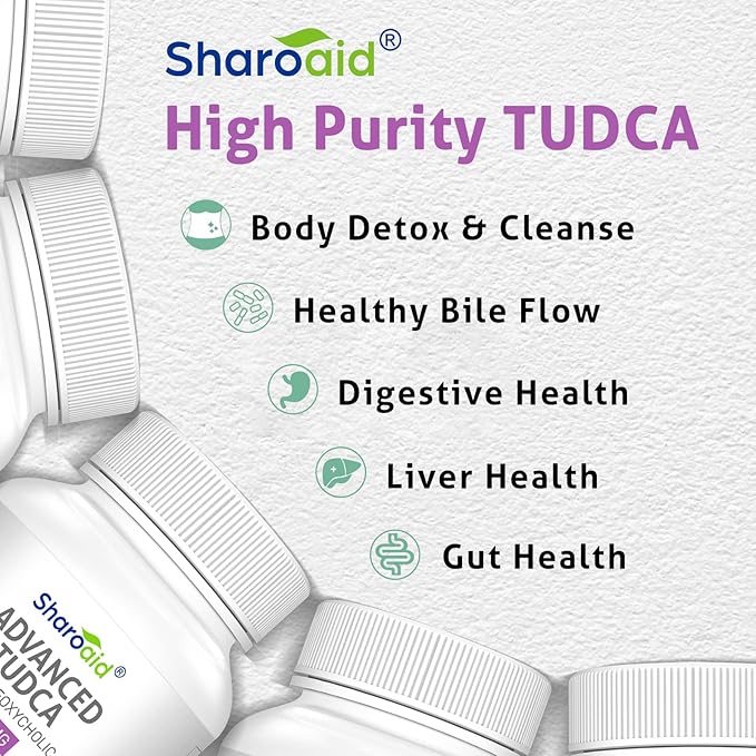 TUDCA Liver Support Supplements 1200 mg-Third Party Tested-Bile Salts for Liver Detox Cleanse-High Strength Formula-Vegan Capsules for Liver,Gallbladder,Kidney Health,2 Bottle-120 Capsules