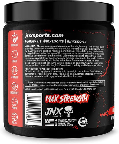 JNX SPORTS The Shadow! 350mg of Caffeine Hard Core Preworkout - Fruit Punch 30 Servings | Electric Energy, Mental Focus & Superhuman Strength for Men & Women