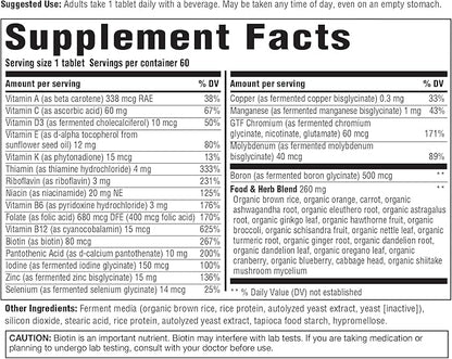 INNATE Response Formulas Men Over 40 One Daily Iron Free - Daily Multivitamin For Men 40+ - Iron-Free - With B Vitamins - Vegetarian, Non-GMO - Made Without 9 Food Allergens - 60 Count (60 Servings)