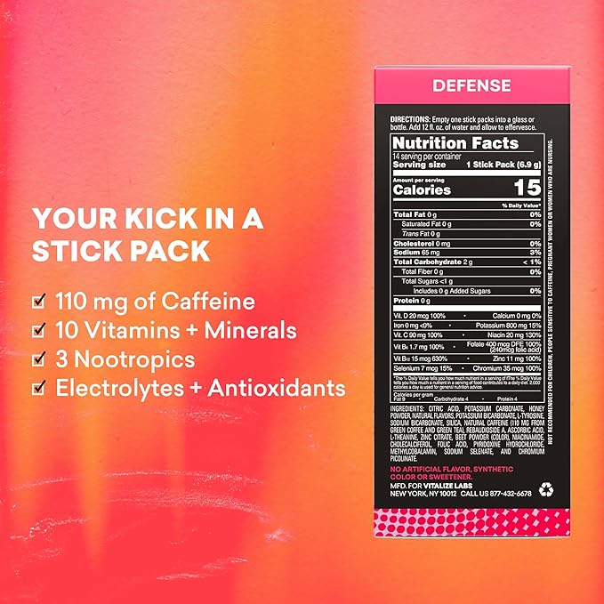 EBOOST Energy Drink Powder, Super Fuel - Strawberry Lemonade, 14 Packets - Pre-Workout Powder Energy Drink Mix - Natural Energy, L-Tyrosine, L-Theanine & Vitamins - Preworkout for Women & Men to Go