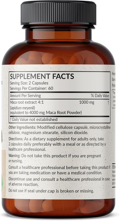 Futurebiotics Maca Root Extra Strength 4000 MG Supports Energy, Stamina & Reproductive Health, Non-GMO, 120 Vegetarian Capsules