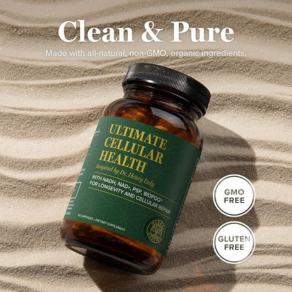 Global Healing Ultimate Cellular Health -NAD Supplement for Women and Men, Cellular Repair, Includes Resveratrol for Anti-Aging, Supports NAD Plus, Alternative to Nicotinamide Riboside- 60 Capsules