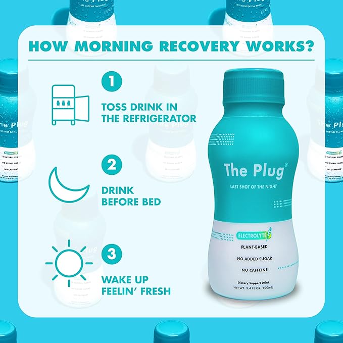 The Plug Liver Cleanse Detox & Repair Drink - Electrolyte Drink & Dehydration Relief - Last Shot of The Night - Before Sleep After Heavy Night - Morning Relief Drink - Liver Support (2 Pack)