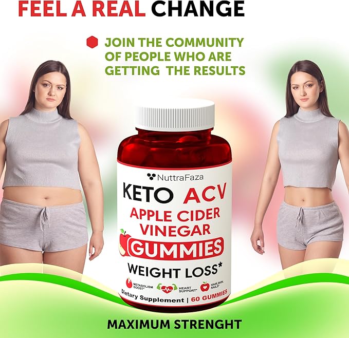 Keto ACV Gummies Advanced Weight Loss - ACV Keto Gummies for Weight Loss for Women and Men - Keto Gummies Supplement - Detox & Cleanse, Digestion - Apple Cider Vinegar - 1 Pack