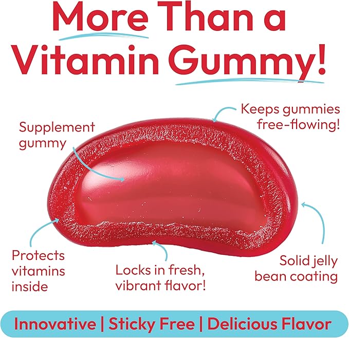 Methylated Vitamin B12, Jelly Bean Gummies for Adults, Brain Health and Energy Booster, Healthy Hair, Skin, and Nails, Nutritional Vegetarian Supplements, 120 Jelly Beans