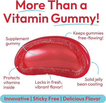 Methylated Vitamin B12, Jelly Bean Gummies for Adults, Brain Health and Energy Booster, Healthy Hair, Skin, and Nails, Nutritional Vegetarian Supplements, 120 Jelly Beans