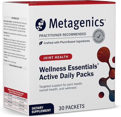 Metagenics Wellness Essentials Active - Multivitamins for Joint Support* - Joint Supplement - with Magnesium, Vitamin C & Vitamin 12 - Joint Health - Non-GMO & Gluten Free - 30 Packets