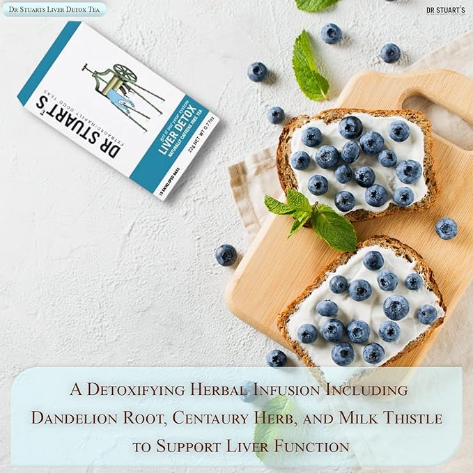 Dr Stuart's Liver Detox Tea - 90 Teabags (15 bags x Pack of 6) | with Dandelion Root, Centaury Herb & Milk Thistle | Supports Healthy Liver | Naturally Caffeine Free