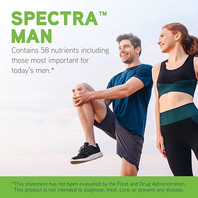 DAVINCI Labs Spectra Man - Dietary Supplement to Support Immune System Function and Men's Unique Needs - with Vitamins, Minerals, Amino Acids, Herbs, Digestive Enzymes and Fatty Acids - 240 Tablets