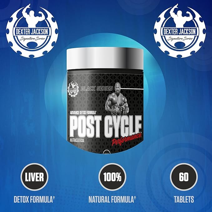 Dexter Jackson Black Series Post Cycle Performance | Advance Detox Formula| 60 Tablets, 30 Servings