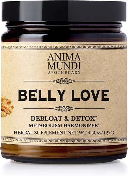 Anima Mundi Belly Love Powder - Supplement for Bloating Relief - Digestive Aid Powder Supplement with Cranberry Juice Extract and Ginger - De-Bloat Powder for Women (4.5oz / 128g)