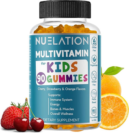 Gummy Vitamins for Kids 45 Day Supply - Vegetarian, Gluten Free, Gelatin Free, Multivitamin Gummies for Kids - Kids Gummy Vitamins to Support Immune System & Overall Wellness