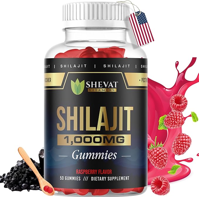 Authentic Himalayan Shilajit gummies 1000mg-Non GMO Raspberry cured pure shilajit gummies for Men&Women Shilajit Pure Himalayan organic Gummies with Trace Minerals&Fulvic Acid organic-Immunity Support