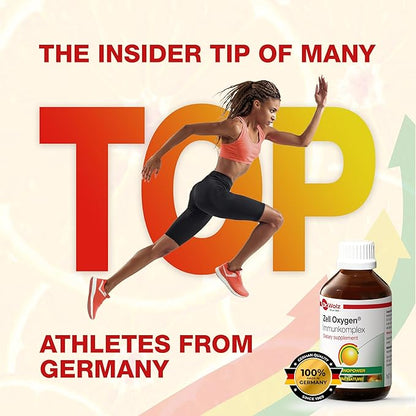 Dr. Wolz Zell Oxygen Immunkomplex Total Immune Support Supplement with Multivitamins, Organic Formula Blend with Zinc, Selenium, Vitamin B Complex, VIT D3, Beta Glucan, Natural Immunity Boost, 250ml