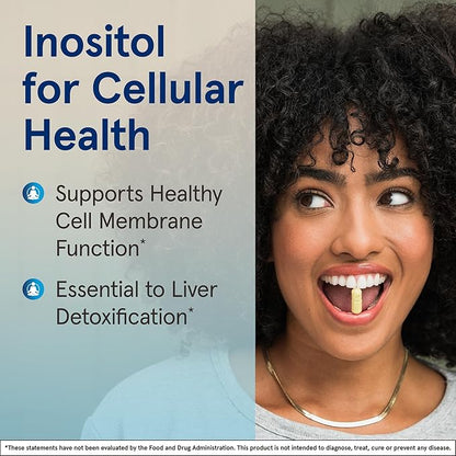 Jarrow Formulas Inositol 750 mg, Dietary Supplement, Liver Support for Cellular Health and General Wellness, 100 Veggie Capsules, Up to a 100 Day Supply