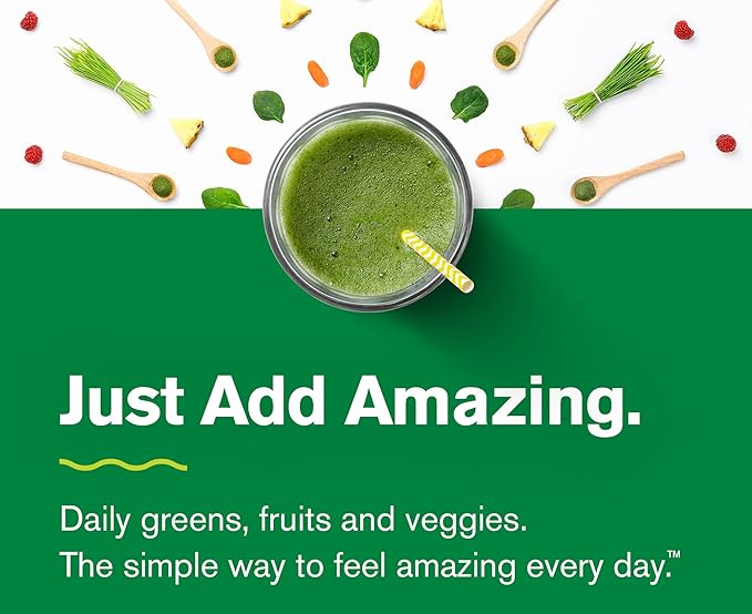 Amazing Grass Greens Superfood Antioxidant: Greens Powder with Organic Spirulina, Beet Root Powder, Elderberry & Probiotics, Sweet Berry, 60 Servings (Packaging May Vary)