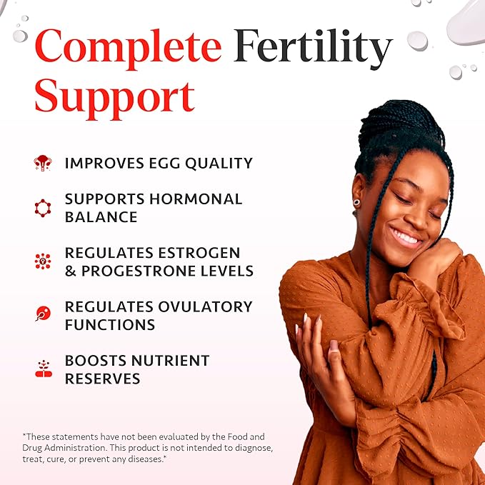 Ayurvedic Fertility Supplements for Women | Support Ovulation | Conception for Women | Egg Quality | CoQ10, Maca Root, Vitex, & Vitamins | Vegan | 90 Capsules - OSH Wellness