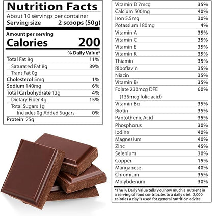 NaturalSlim Metabolic Whey Protein Powder Chocolate – Low Carb, Meal Replacement Shake w/Vitamins, Minerals & Amino Acid L-Glutamine | Great Taste and Very Filling Protein Shake, 10 Servings, 17.6oz