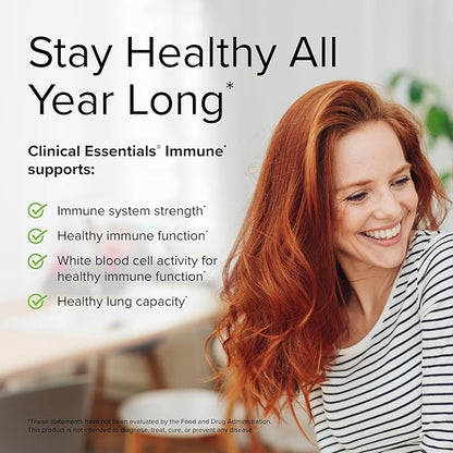 Terry Naturally Clinical Essentials Immune - 60 Capsules - Critical Vitamins & Minerals for Optimal Immune Support - Non-GMO, Gluten Free - 60 Servings