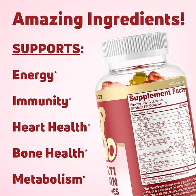 Adult Multivitamin Gummies, 100% of Profits to Charity