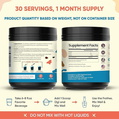 Sandhu's Bovine Colostrum Powder for Humans, Adults | 30 Servings Grass Fed Cows Supplement | High IgG for Best Gut Health | Immunity & Muscle Recovery Support | Unflavored Moo Superfood
