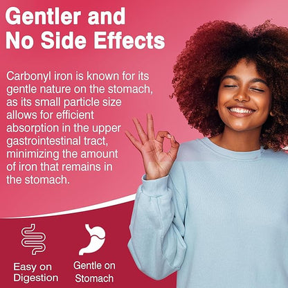 Sugar Free Iron Gummies, w/Beet Root, Vitamin C, B12, Folate for Iron Deficiency, Anemia, Energy Support, Gentle Iron Supplement for Women Men, Non-Constipating, No Rust Aftertaste, Vegan, 2 Pack