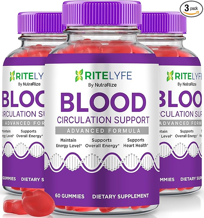 (3 Pack) RiteLyfe Gummies, Official Rite Lyfe Blood Gummies, All Natural Stabilizer to Maintain Stable Healthy Levels and Overall Wellness, Premium Formula RiteLyfe Gomitas Review (180 Gummies)