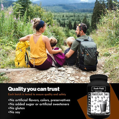 Chocolate Protein Powder - All Natural Whey Protein Powder - Gluten Free Protein Isolate (25 gm) - Soy & Sugar Free Isolate Whey Protein - 30 Servings with One Scoop Size