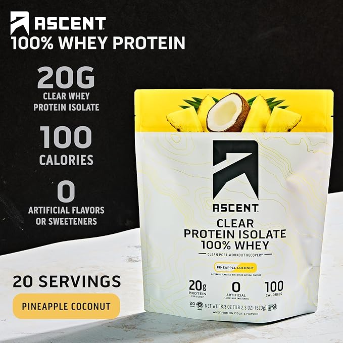 Ascent Clear Whey Protein Isolate - Pineapple Coconut