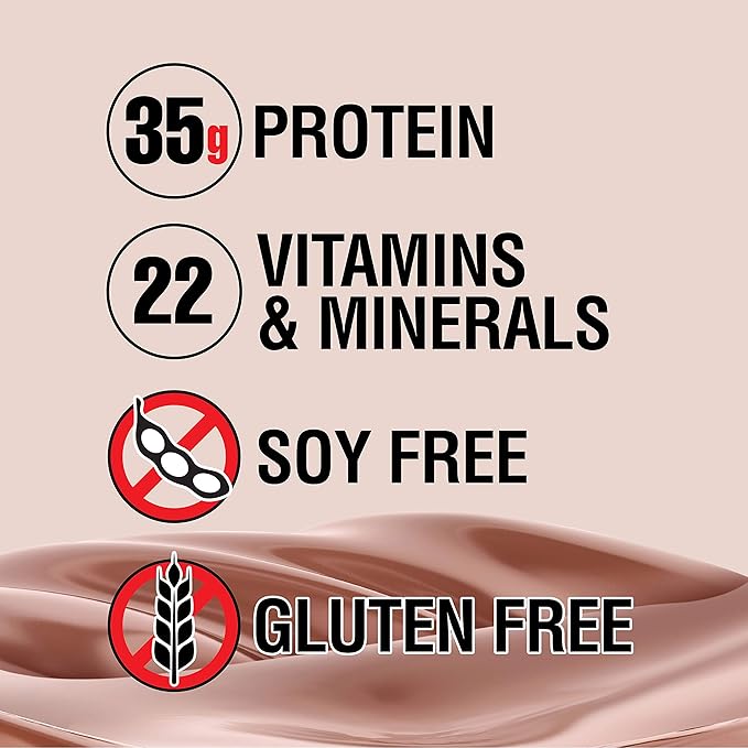 Lean Body All-in-One Chocolate Protein Shake. 35g Protein, Whey Blend, 7g Healthy Fats & Fiber, 22 Vitamins and Minerals, No Artificial Colors, Gluten Free, (4.6lb) Packaging May Vary