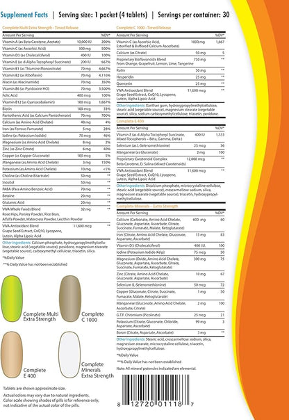 CSP Packs Extra Strength - Multivitamin and Multi Mineral Supplements Complete E & C, Immunity Vitamin Supplements for Menand Women, Complete Wellness Formula for Immune Support, 30 Packs