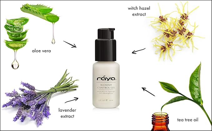 Raya Blemish Control Gel (703) | Oil Controlling Facial Treatment Serum for Oily and Break-Out Prone Skin | Helps Reduce and Clear Up Blemishes